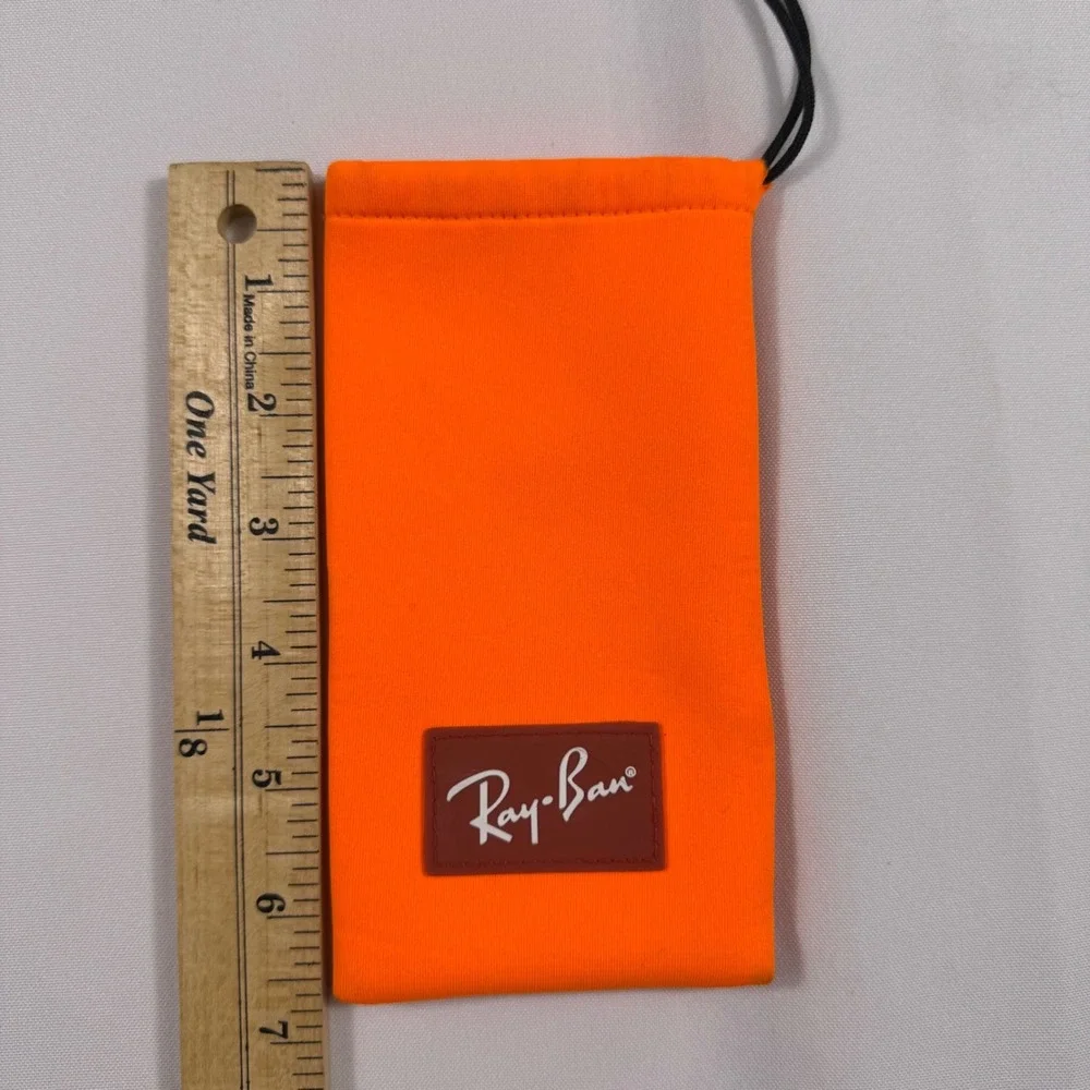 Ray-Ban Sunglasses Pouch Set of 2 Blue and Orange Soft Drawstring Cases for kids